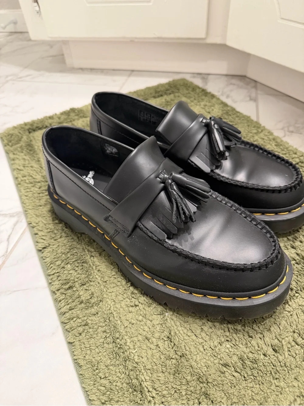 Men's Black Tassel Loafers - Classic Leather Slip-On